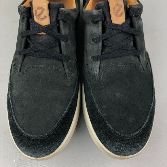 Ecco Men's Size 44 (US 10) Cathum Black Leather Lace-Up Casual Leisure Sneakers - Picture 5 of 13